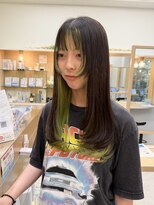 エイトヘアー(8 HAIR)&nbsp;デザインカラー レイヤーカット ライムカラー