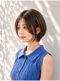 大人可愛い丸みショートボブ/20代30代40代