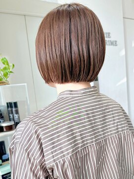 ヘア アンド スパ エジェリ プリム(hair&spa egerie prime) 【恵比寿】小顔切りっぱなしボブ/30代/40代/50代