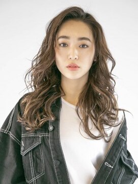 アース 亀有店(HAIR&MAKE EARTH) 透明感かきあげデジタルパーマスタイル