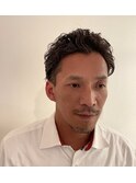 無造作パーマ×ツーブロック