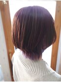 ウルフボブ×ラベンダー