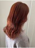 伸ばし中でも可愛く♪イルミナ＊春先取りオレンジカラー 