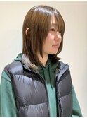【FOLK】透明感ナチュラルベージュ☆似合わせストレートミディ♪