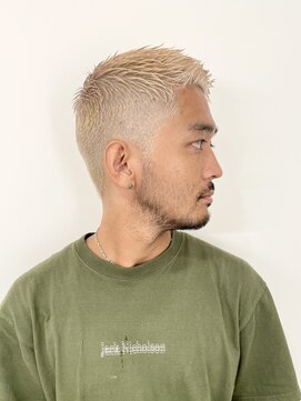 メリケンバーバーショップ トーキョー(MERICAN BARBERSHOP TYO) YS STILE.束感ショート.波巻き.ハイライト.マッシュパーマ83