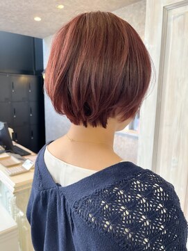 キャアリー(Caary) 福山人気ピンクベージュふんわりショートボブ春パーマスタイル