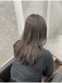 レイヤーカット　ロングレイヤー　オリーブグレージュ