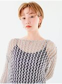 <SAKI>前髪センターパートにニュアンスカールのマッシュショート