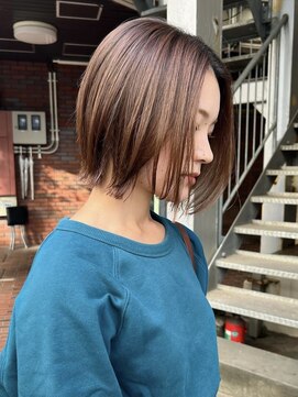 ダルシット(dulcet★★★) プツっとボブ＊アッシュブラウンカラー＊透明感カラー