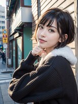 オルク 札幌大通(Orque)&nbsp;ゆるふわ耳掛けショートボブ20代30代40代大人可愛いベージュ