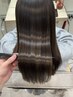 【★手触りの違いを体感★】OVERics.髪質改善酸性ストレート+似合わせカット