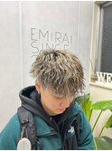 爽やかツーブロック刈り上げ束感アップバング