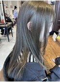 【Vicky指名】ブリーチなしカラーオリーブベージュレイヤー