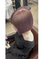 ローレンアンドパレード 並木坂店(Lauren&Parade)&nbsp;ピンクベージュ　ボブ　ブリーチ　ダブルカラー　艶髪　透明感