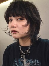 イルフレール(ill frere) hair by ryu 【黒髪ウルフ　ブルーブラック】