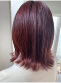 『切りっぱなしボブ×チェリーピンク』深み暗トーンピンク♪