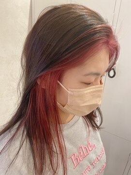 オプティマヘアー(Optima Hair) チェリーピンク×フェイスフレーミング♪