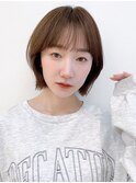 say.ボブミニボブくびれボブレイヤーボブヘーゼルグレージュ暗め