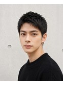 【清潔感スパイキーショート】ベリーショート/黒髪短髪/刈り上げ