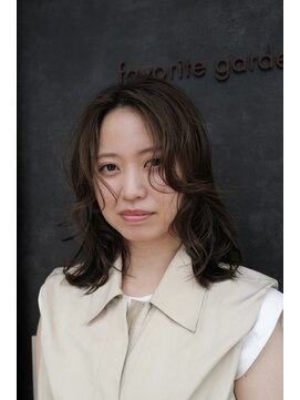 フェイバリットガーデン(favorite garden) 20代30代40代オリーブグレージュ顔まわりレイヤー