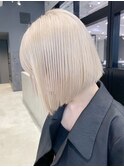 ブロンドボブ_外ハネボブアッシュブラウンネオウルフ_ba272292