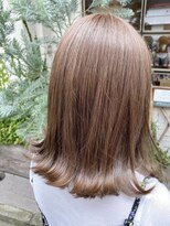 リンサロン(RIN salon) 透明感ミディアムボブ/ハイライト/外はね/肩ボブ