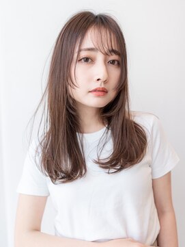 ハバナ 渋谷(HAVANA) 20代30代大人可愛い斜めバンググレージュカラー/レイヤーカット