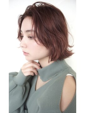 アール 北千住店(ar) かきあげボブ×外ハネ/カシスピンク[北千住]