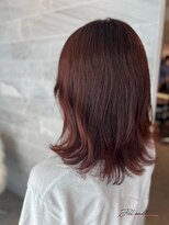 ジル アンク(Jill ankh)&nbsp;《Jillankh 姫路駅前》レッドオレンジ　暖色系　外ハネミディ