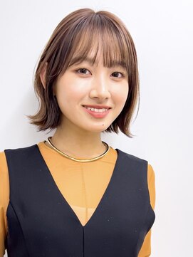 エアー 横浜(AIR) 【長谷川】外はねピンクベージュミディアム