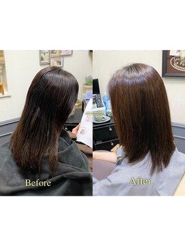 カミケン 清明店(kamiken.) 地毛風ナチュラル縮毛矯正ツヤストレート【カミケン清明店】