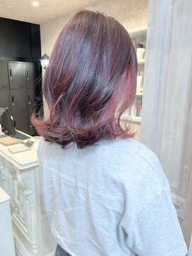 キャアリー(Caary) 福山人気インナーカラーブリーチチェリーピンクカシスブラウン