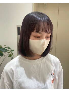 ジーナ セントラル銀座(Zina) ワンレンボブ＊髪質改善＊ナチュラルブラック【ZinaCENTRAL】