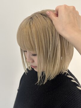 ミンクスオーバー(MINX OVER) 【ハイトーンボブ/切りっぱなしボブ】美髪