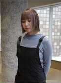 【酒井 麻里】ボブ ブリーチ ダブルカラー 前髪