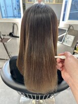 髪質改善サラサラプレミアム大人ガーリー韓国ロングAライン