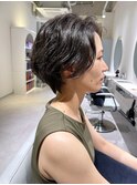 ニュアンスパーマ/ハンサムショート/くせ毛パーマ/無造作パーマ