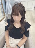 髪の毛リボンアレンジ