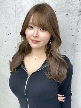ビューブルー 亀戸錦糸町(VIEW BLUE) 美髪カールピンクブラウン韓国レイヤーロングセミディ顔周り前髪
