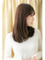 カバーヘア イヴ 戸頭店(COVER HAIR EVE)&nbsp;■マロンベージュ小顔ワンカールレイヤーロング37戸頭30代40代