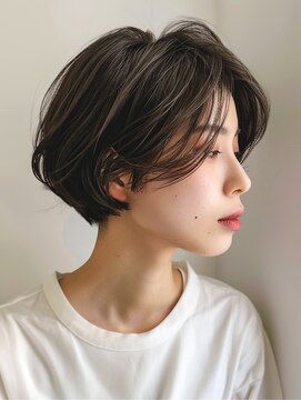 アルトリスト(Altruist Aging×HAIR&SPA) ☆ダークパープルナチュラルショートミルクブラウン髪質改善ボブ