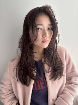 アルテフィーチェ 梅田(artefice) セミロングアンブレラカラーミニウルフデジタルパーマ前髪50代