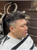 2ブロックバックパーマ