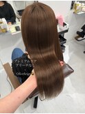 ブリーチなしダブルカラーベージュ髪質改善トリートメント