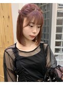 ピンクベージュ/ボブ