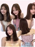 くびれミディアム/レイヤーカット/顔まわりカット
