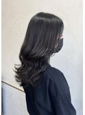 透明感○アッシュグレージュ