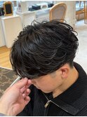 フェザーショート韓国マッシュフェザーパーマ韓国ヘア三鷹