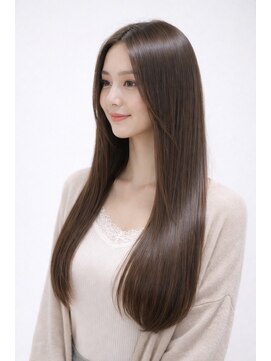 ムオン 浜町店(muon) 美髪ストレート×ベージュカラー