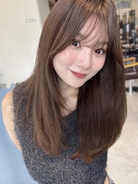 コート 青山(Cote) レイヤーカット ロングレイヤー 顔周りレイヤー グレージュ